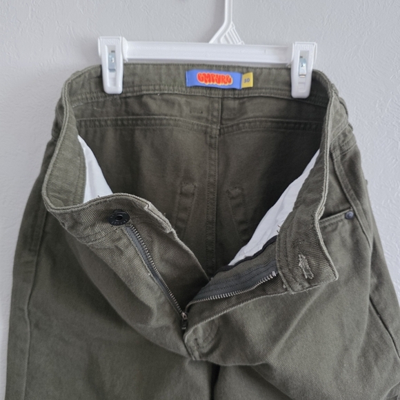 Empyre Mens Relax Green Denim Jeans Cotton Straight Leg 5 Pockets Zip Fly Sz 30 - Picture 8 of 10